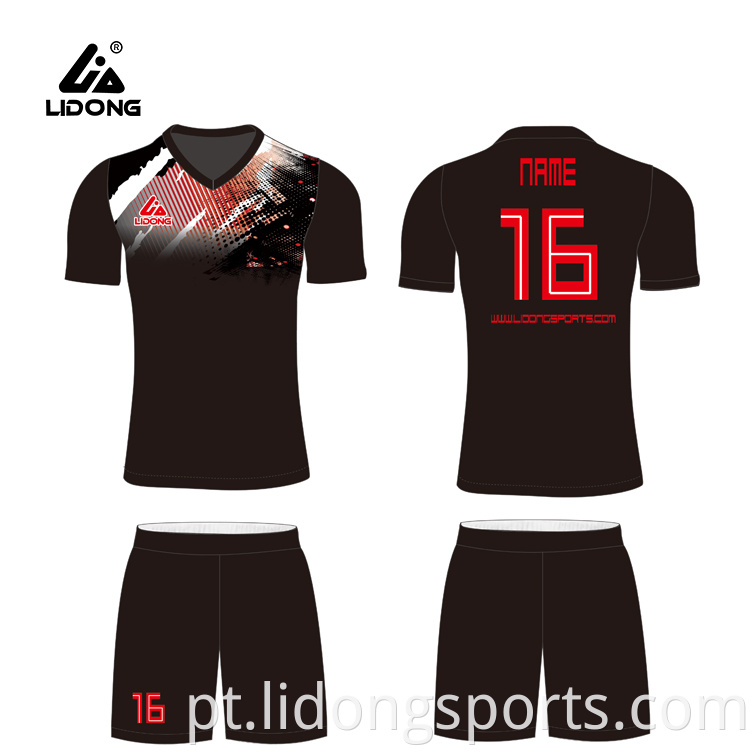 Logotipo personalizado Team Soccer Wear Football SoccerJersey Sublimação Estimativa de futebol impresso conjunto de uniformes